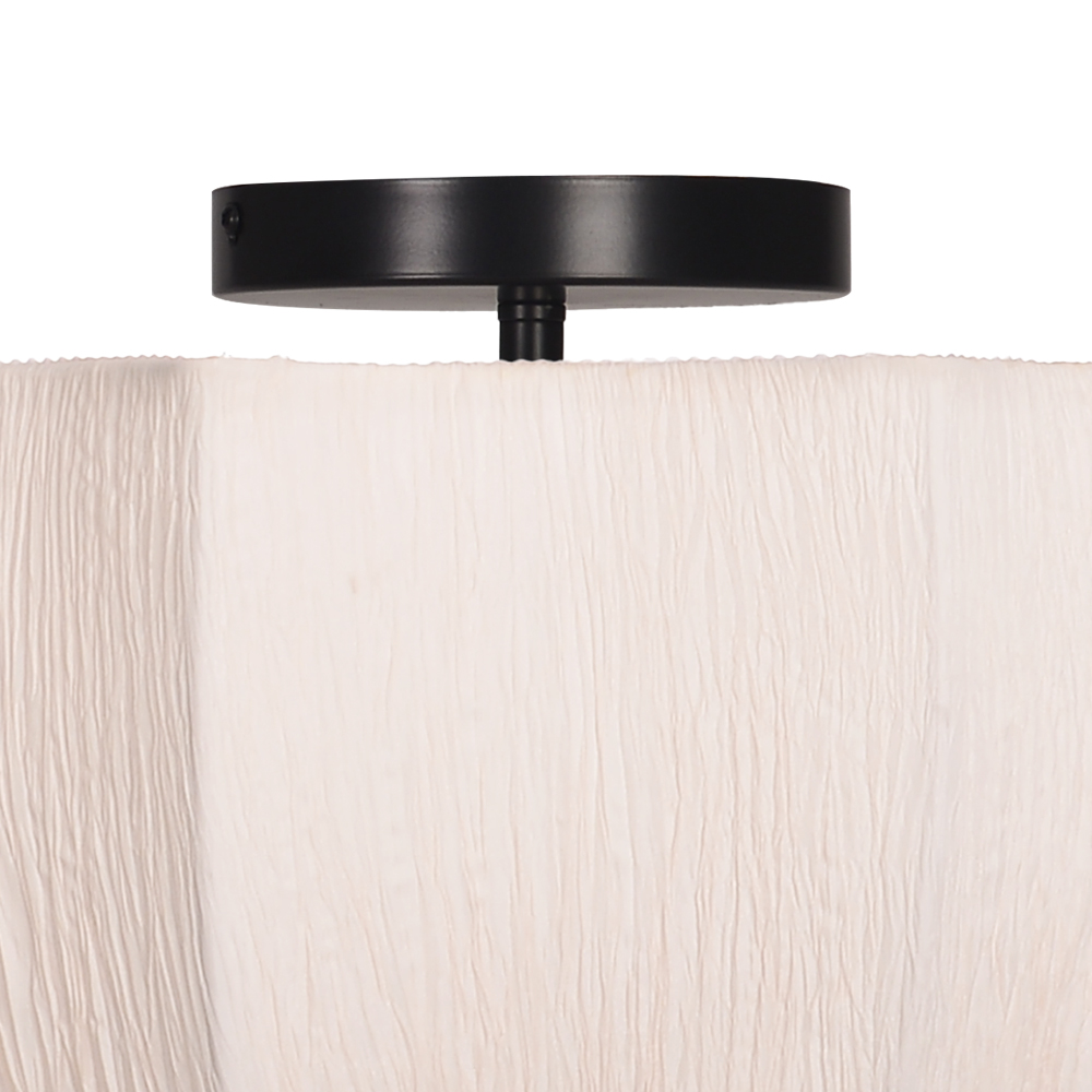 Mid-Century Wabi-Sabi Style Pleated Fabric Ceiling Light for Restaurants Living Rooms