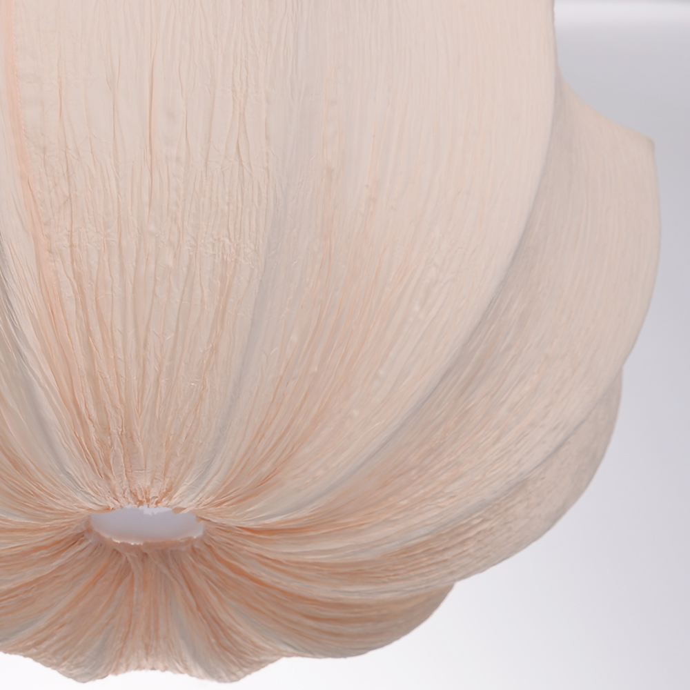 Mid-Century Wabi-Sabi Style Pleated Fabric Ceiling Light for Restaurants Living Rooms