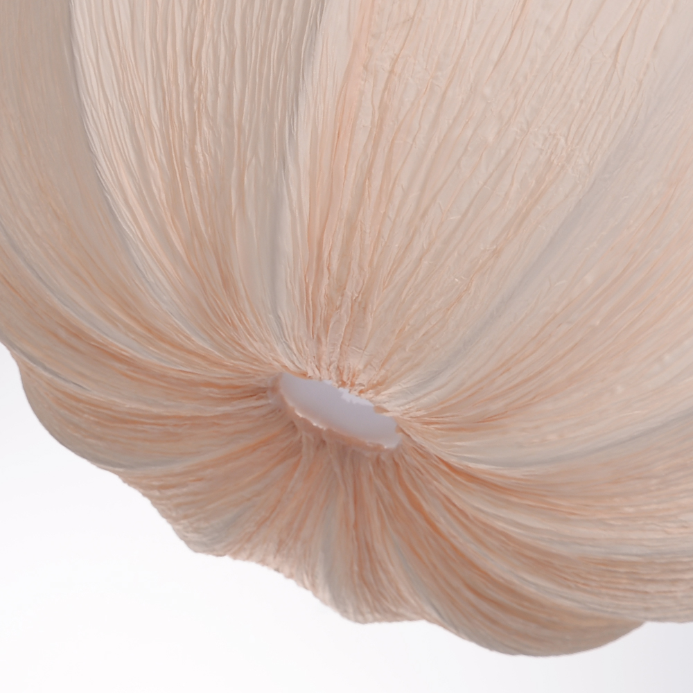 Mid-Century Wabi-Sabi Style Pleated Fabric Ceiling Light for Restaurants Living Rooms