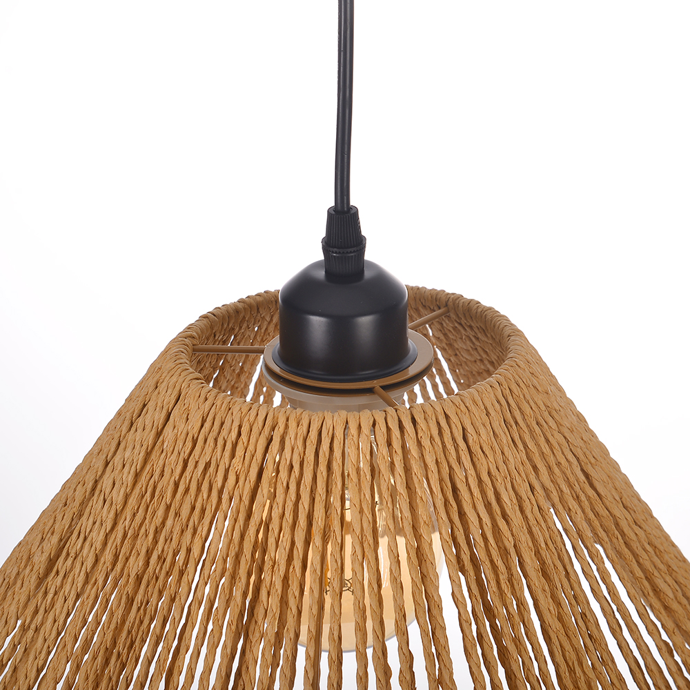Natural Woven Rope Pendant Lamp Shad for Living Room, Bedroom, Kitchen, Hallways