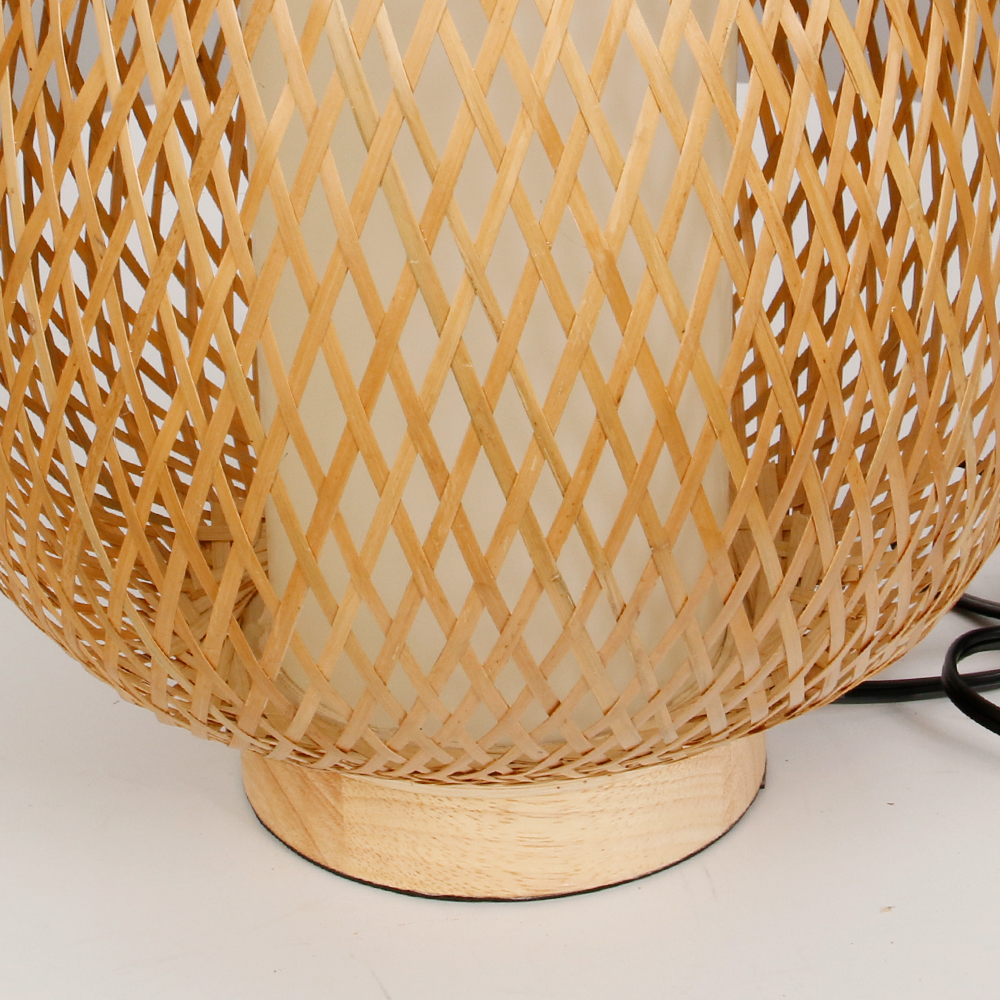 Japanese-inspired Bamboo Nightlight Table Lamp for Guesthouses & Bedrooms