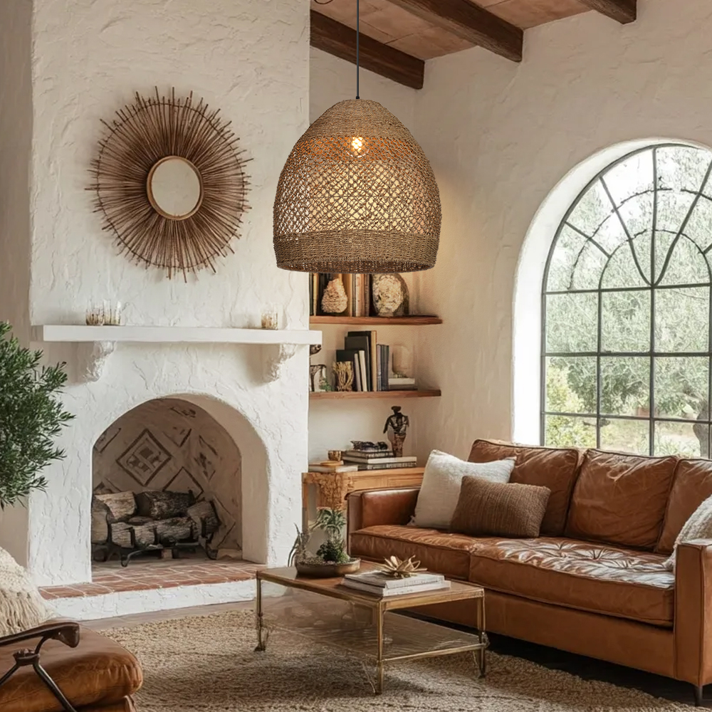 Seagrass Coastal Lighting Bohemian Pendant Chandelier for Bedroom Restaurants