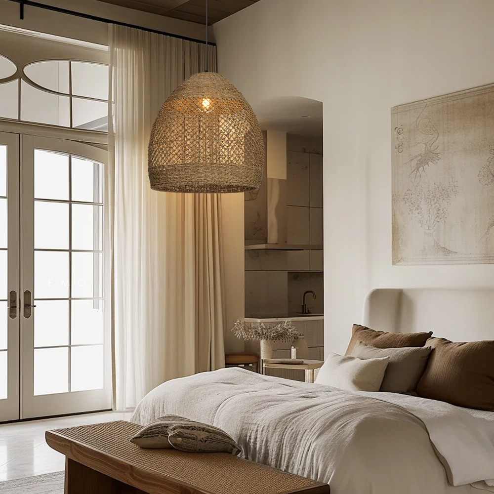 Seagrass Coastal Lighting Bohemian Pendant Chandelier for Bedroom Restaurants