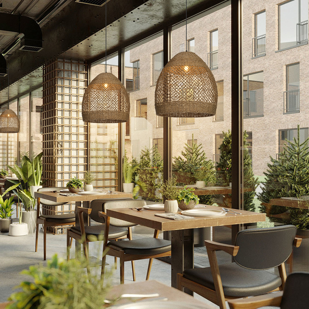 Seagrass Coastal Lighting Bohemian Pendant Chandelier for Bedroom Restaurants