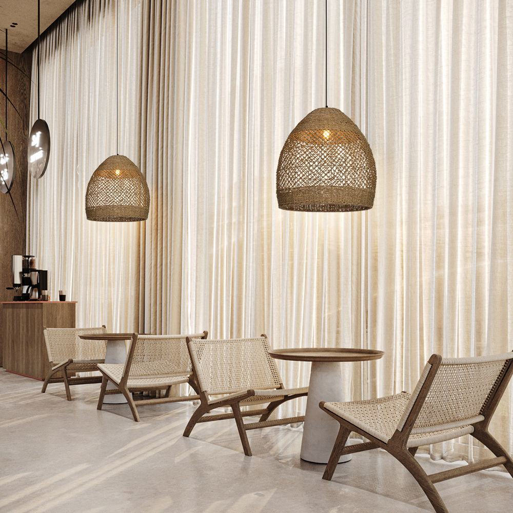 Seagrass Coastal Lighting Bohemian Pendant Chandelier for Bedroom Restaurants