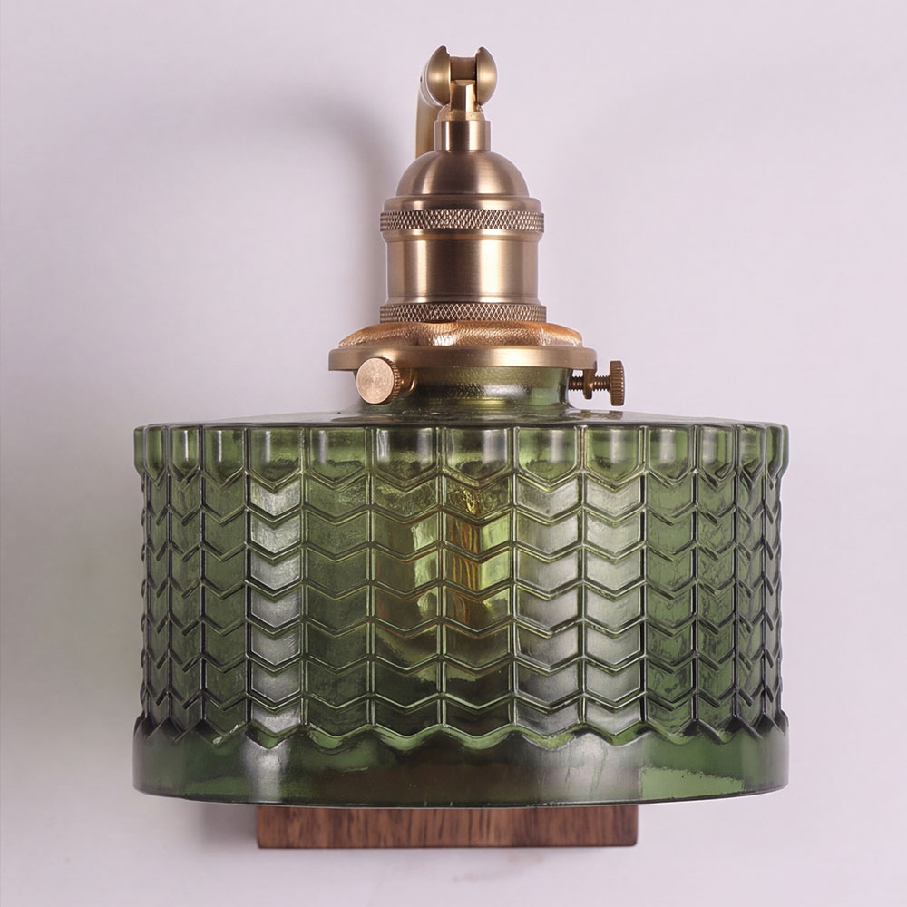 American Vintage Glass Wall Lamp for Entrance Foyer Bedroom Bedside