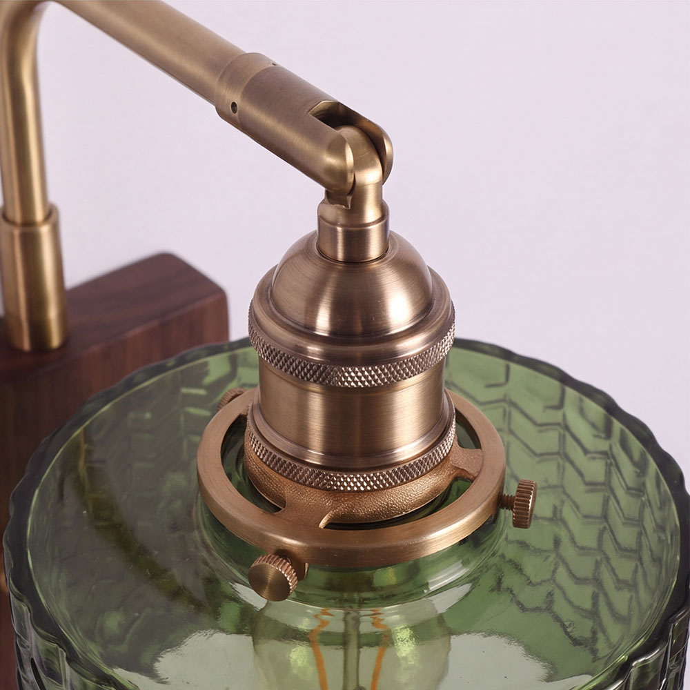 American Vintage Glass Wall Lamp for Entrance Foyer Bedroom Bedside