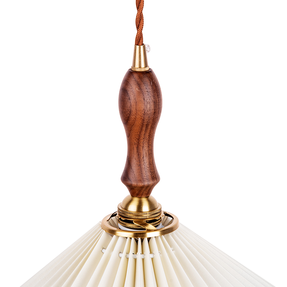Pleated Design Small Pendant Light French Dining Table Hanging Lamp