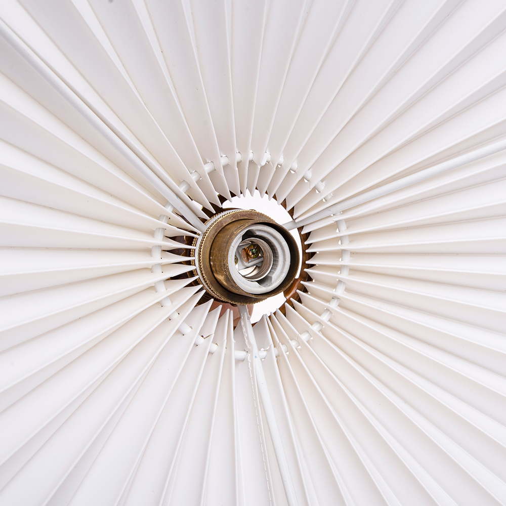 Pleated Design Small Pendant Light French Dining Table Hanging Lamp