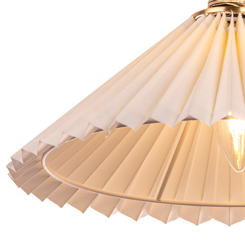 Pleated Design Small Pendant Light French Dining Table Hanging Lamp