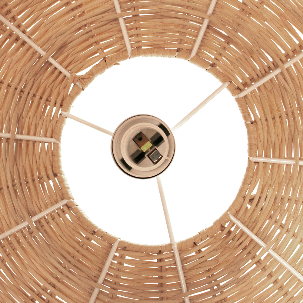 Farmhouse Spherical Rattan Pendant Light for Dining Room