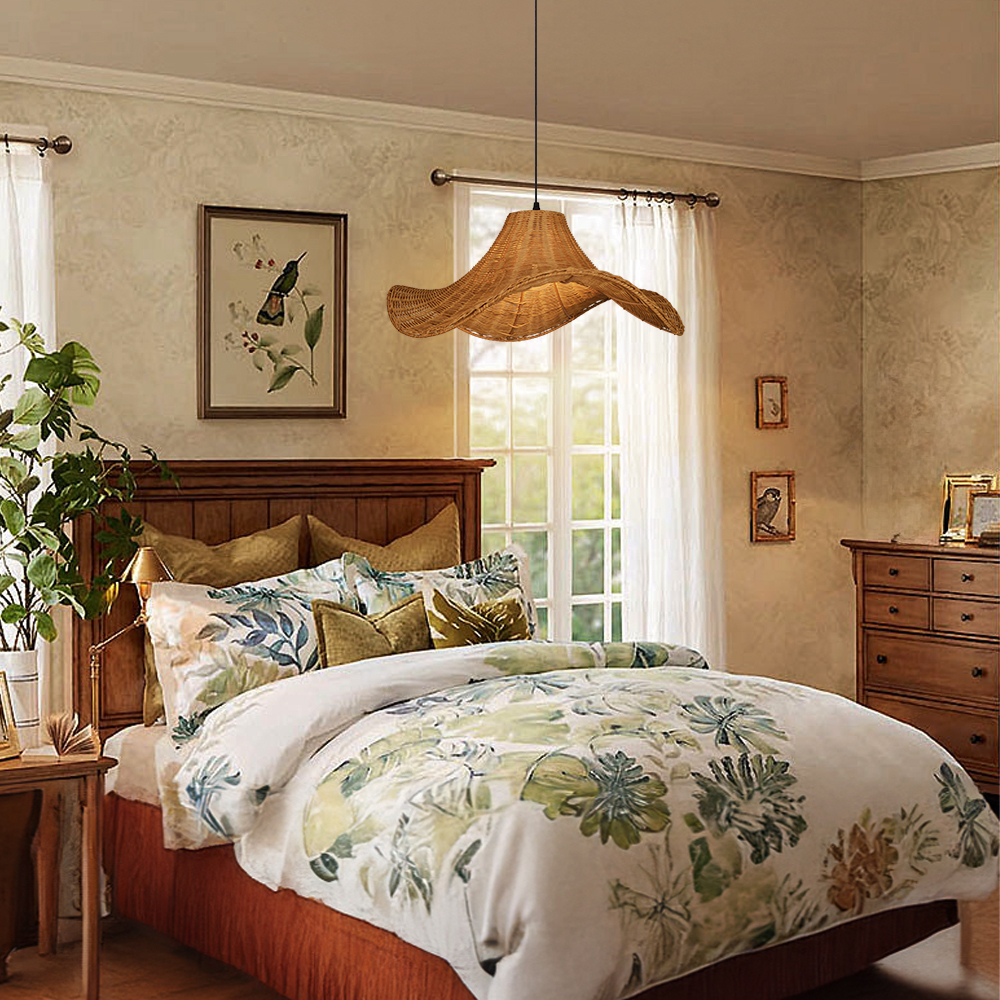 Restaurant Decor Lighting Rattan Pendant Lampshade for Dining Room