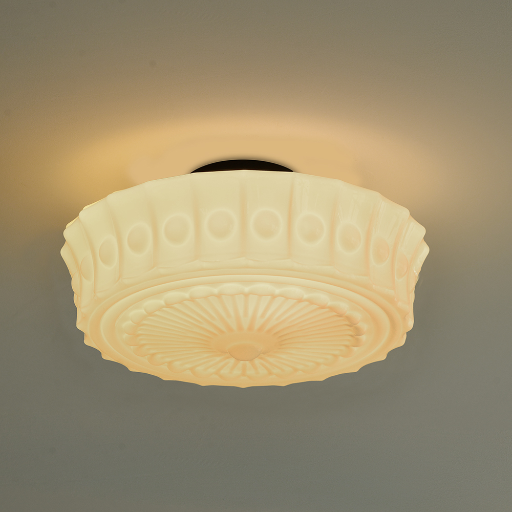 French Glass Ceiling Light for Entryway & Hallway
