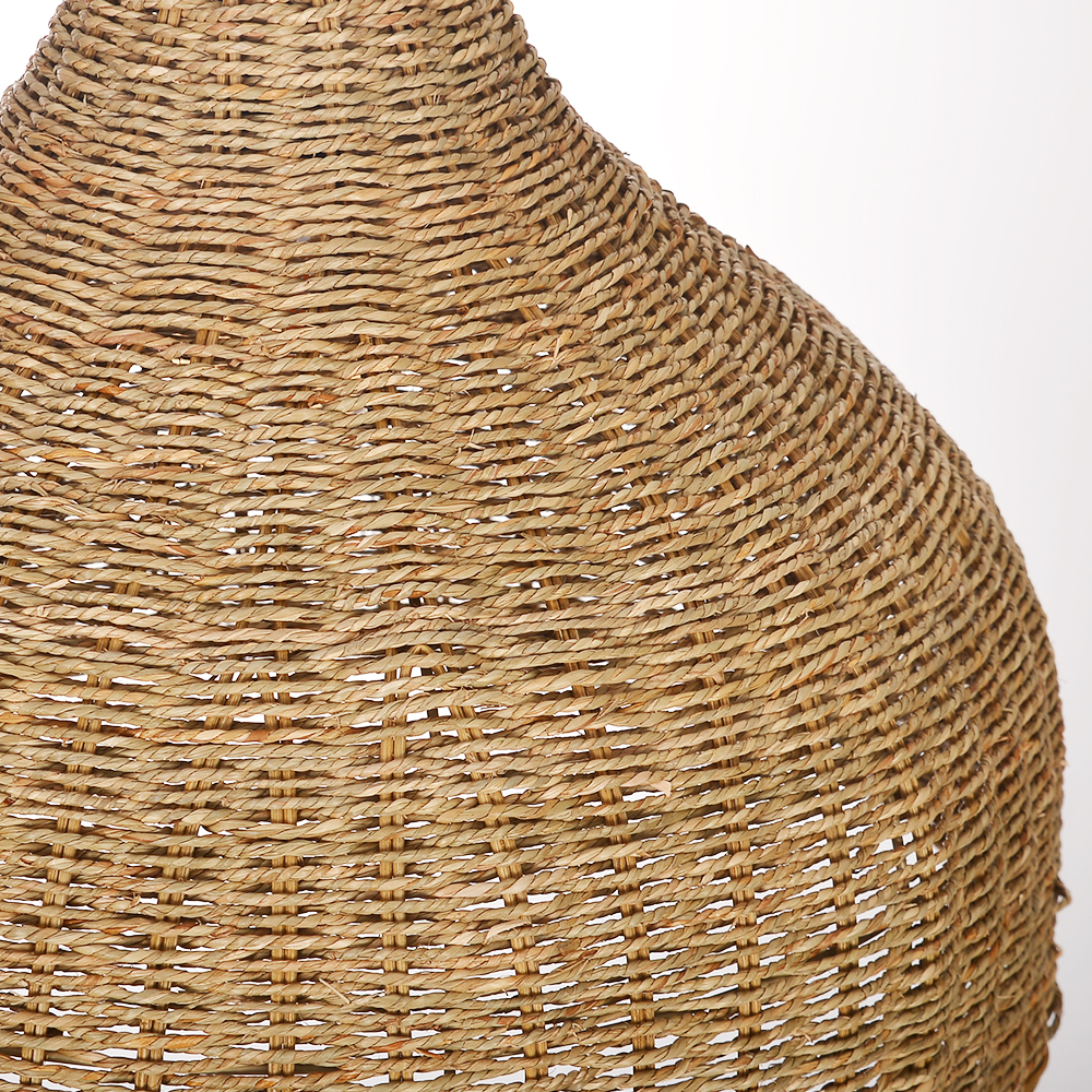 Coastal Kitchen Pendant Light Japanese Style Rattan Seagrass Hanging Chandelier