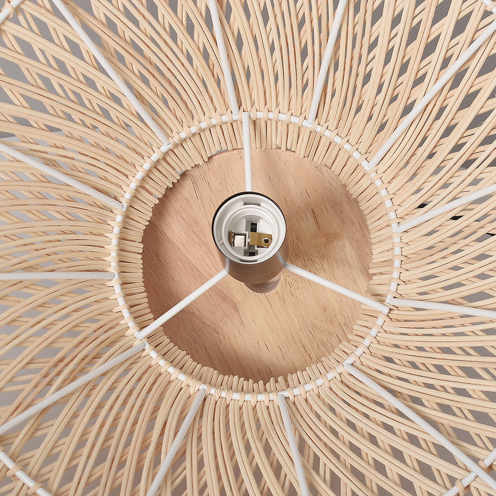 Handwoven Organic Warm Rattan Pendant Light for Kitchen Island