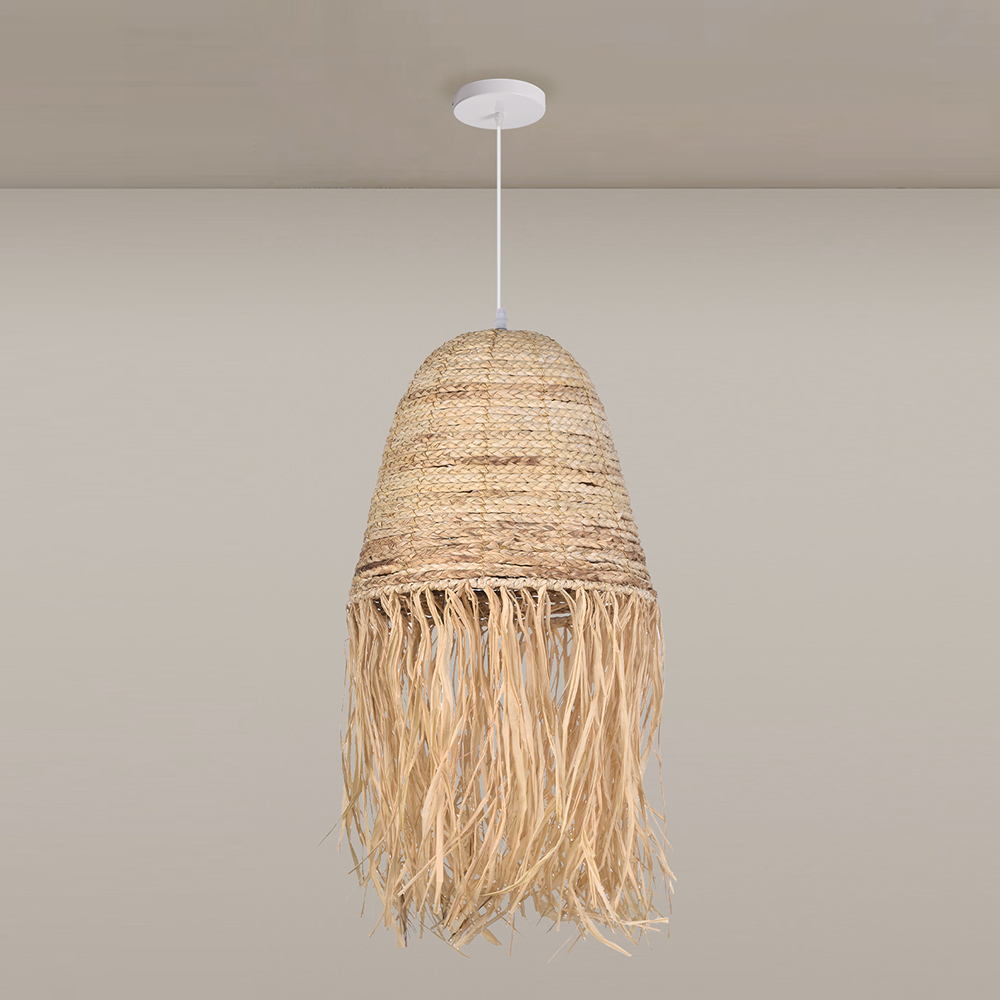 Wabi-Sabi Vintage Raffia Chandelier