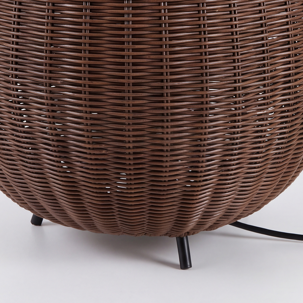 Outdoor Waterproof Freestanding Courtyard Light Villa Imitation Rattan Lawn Floor Lamp