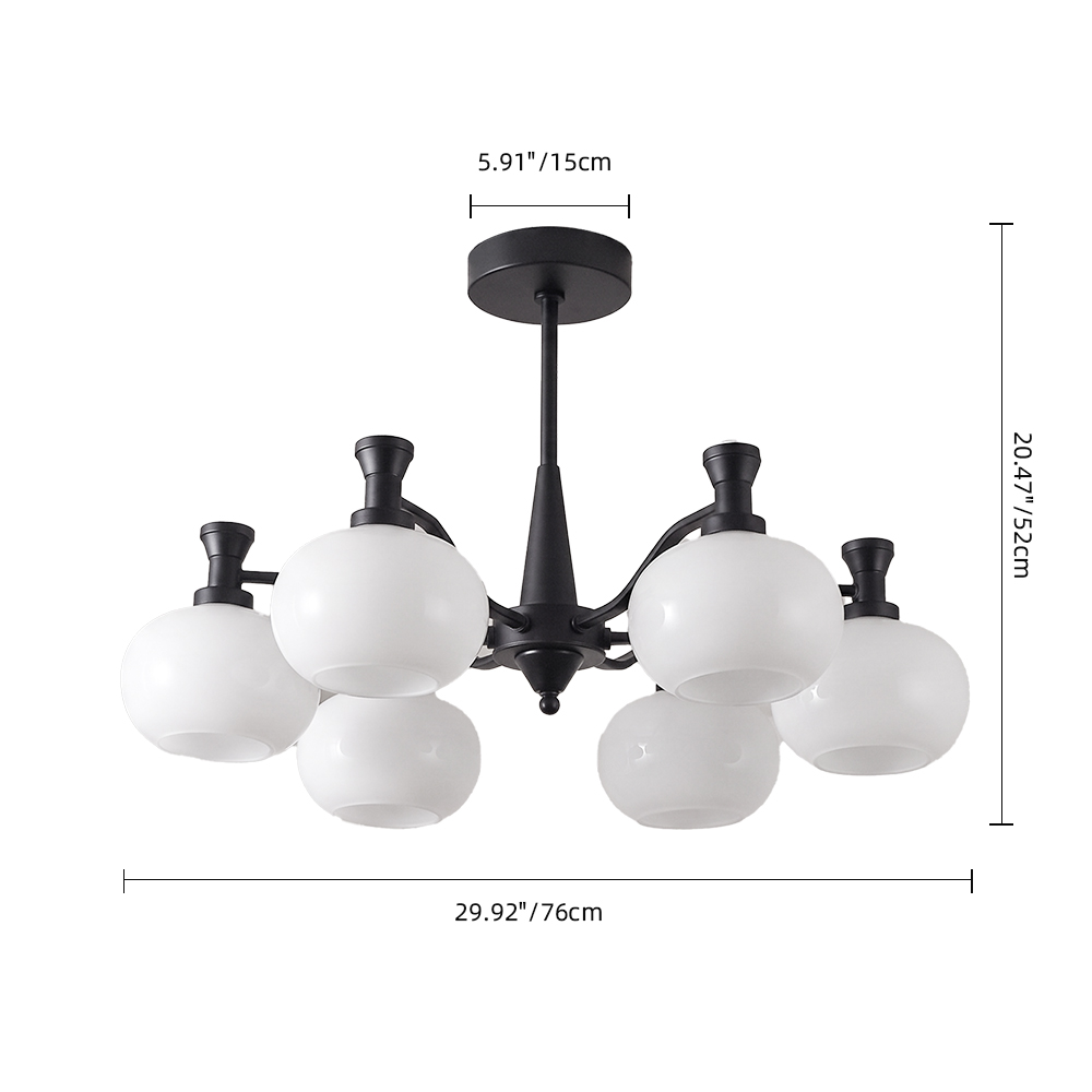 American Vintage Style 6-Light Living Room Chandelier