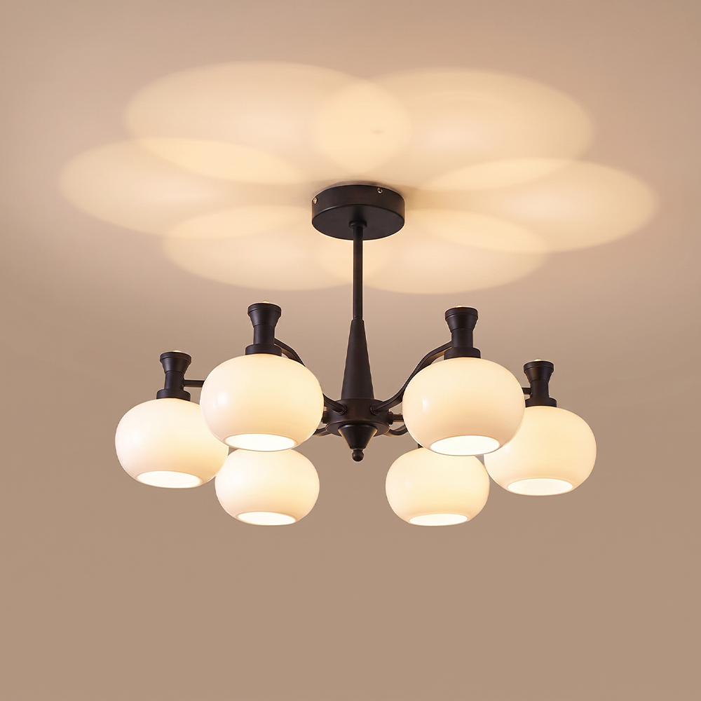 American Vintage Style 6-Light Living Room Chandelier