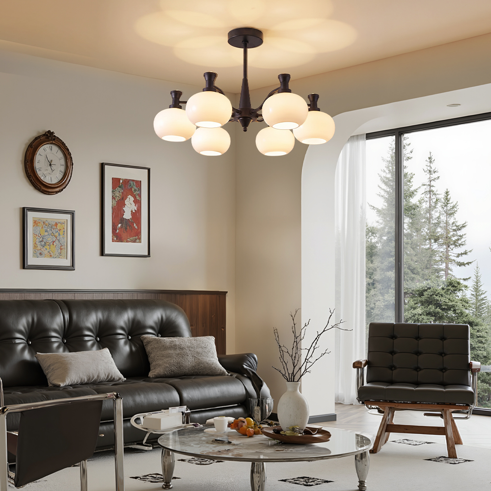 American Vintage Style 6-Light Living Room Chandelier