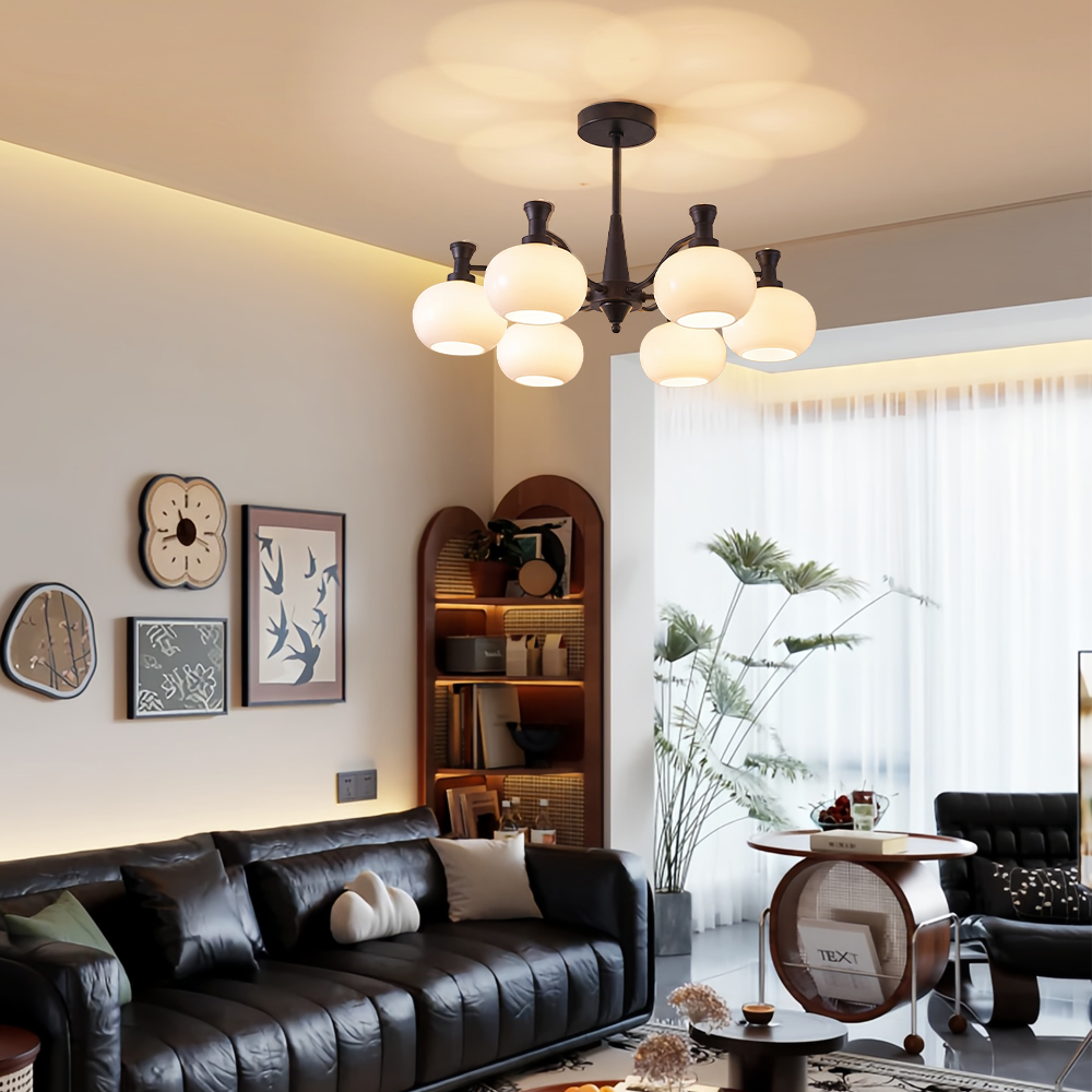 American Vintage Style 6-Light Living Room Chandelier