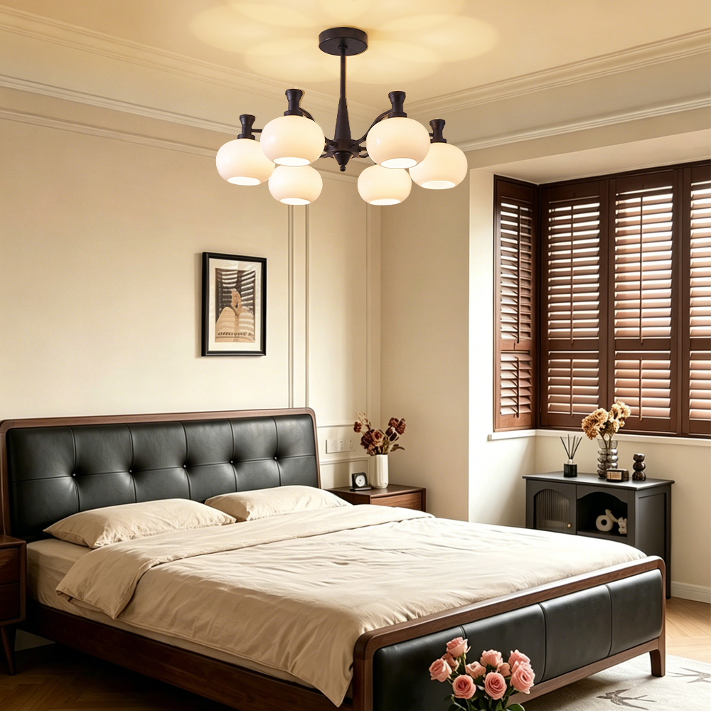 American Vintage Style 6-Light Living Room Chandelier