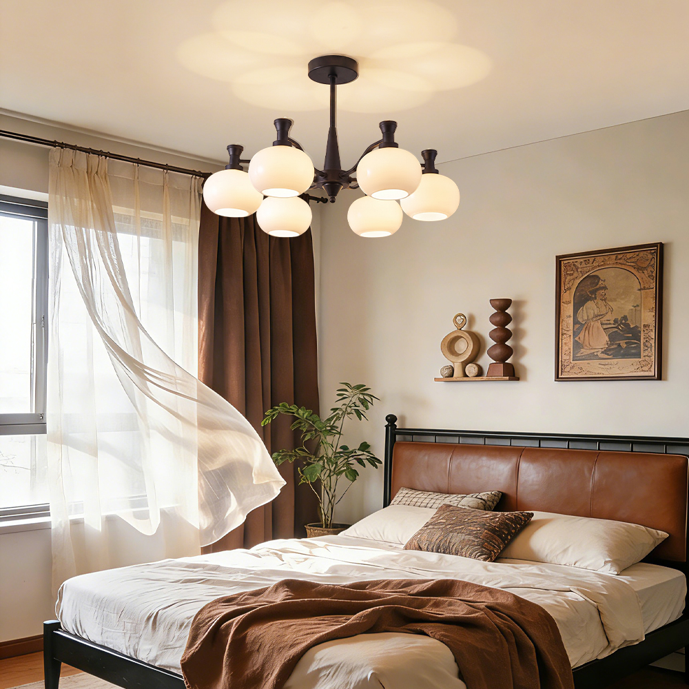 American Vintage Style 6-Light Living Room Chandelier