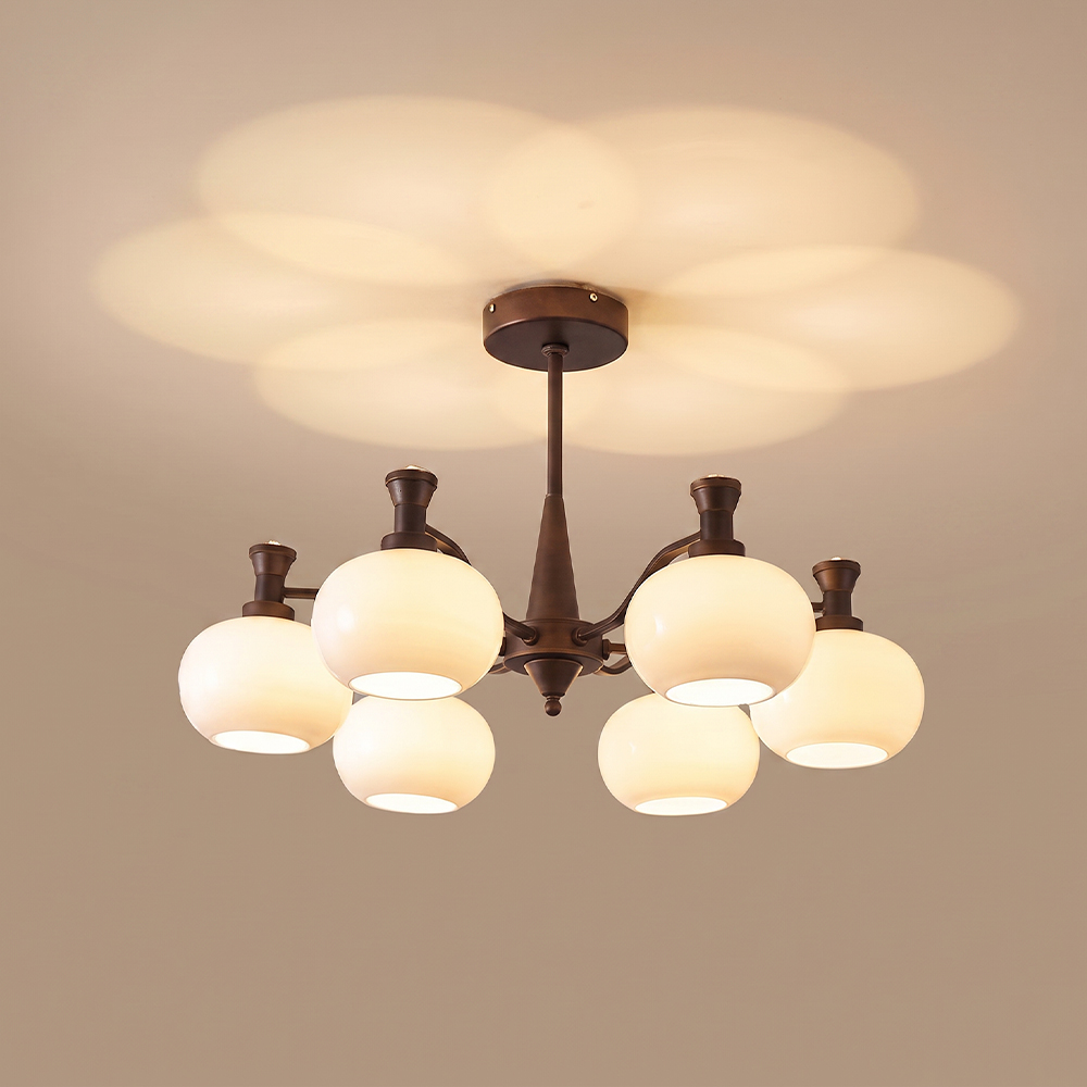 American Vintage Style 6-Light Living Room Chandelier