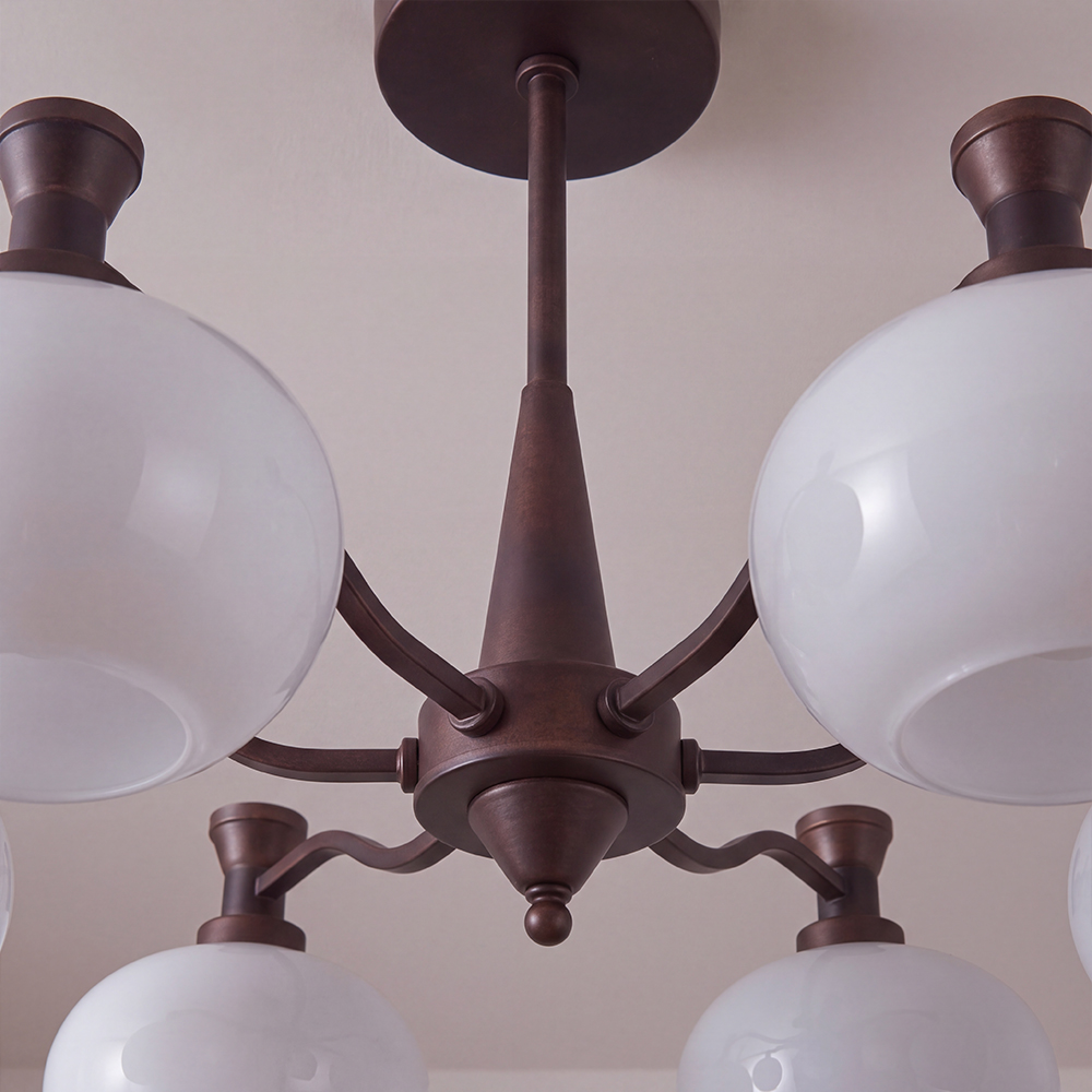 American Vintage Style 6-Light Living Room Chandelier