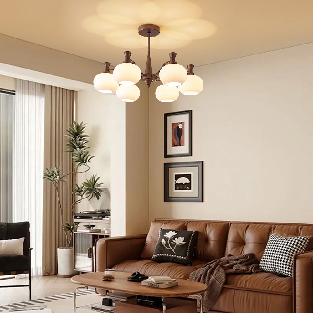 American Vintage Style 6-Light Living Room Chandelier
