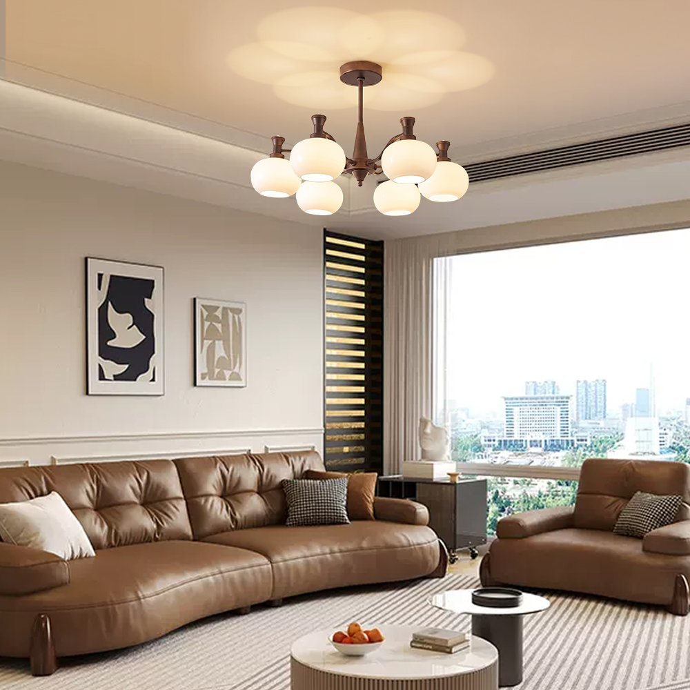 American Vintage Style 6-Light Living Room Chandelier