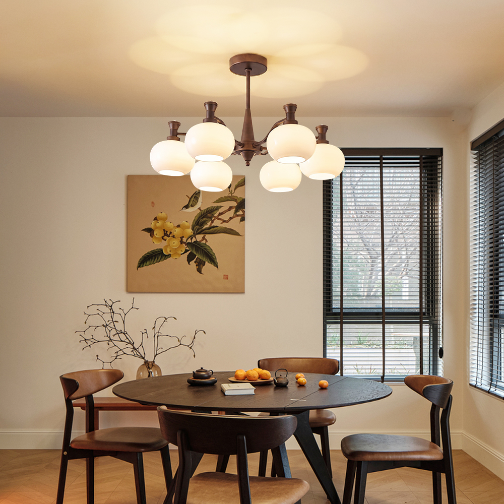 American Vintage Style 6-Light Living Room Chandelier