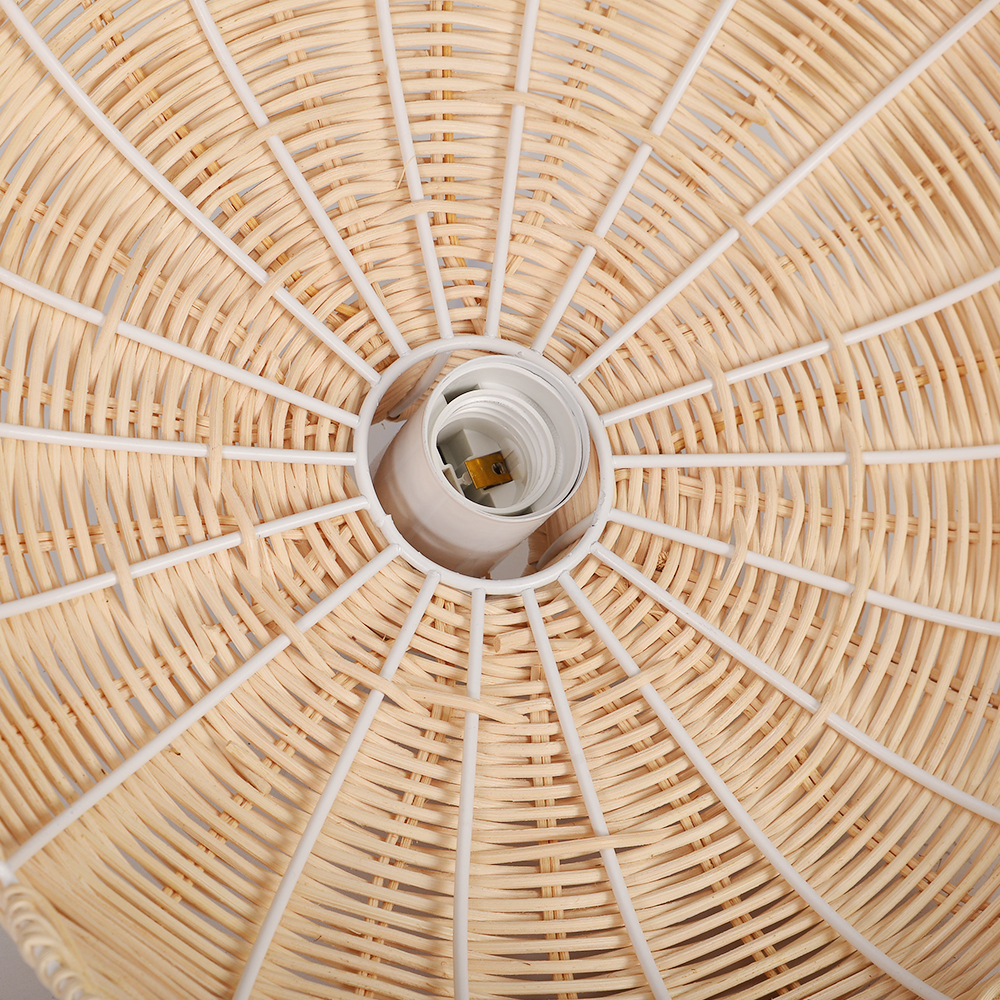 Natural Woven Rattan Pendant Light for Bedroom Dining Room Living Room
