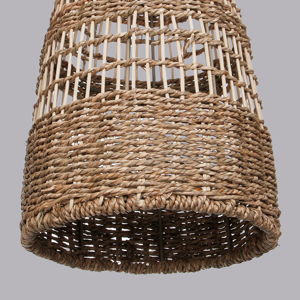 Wabi-sabi Style Minimalist Seagrass Lighting Set of 3 for Bedroom Guest House Restaurants
