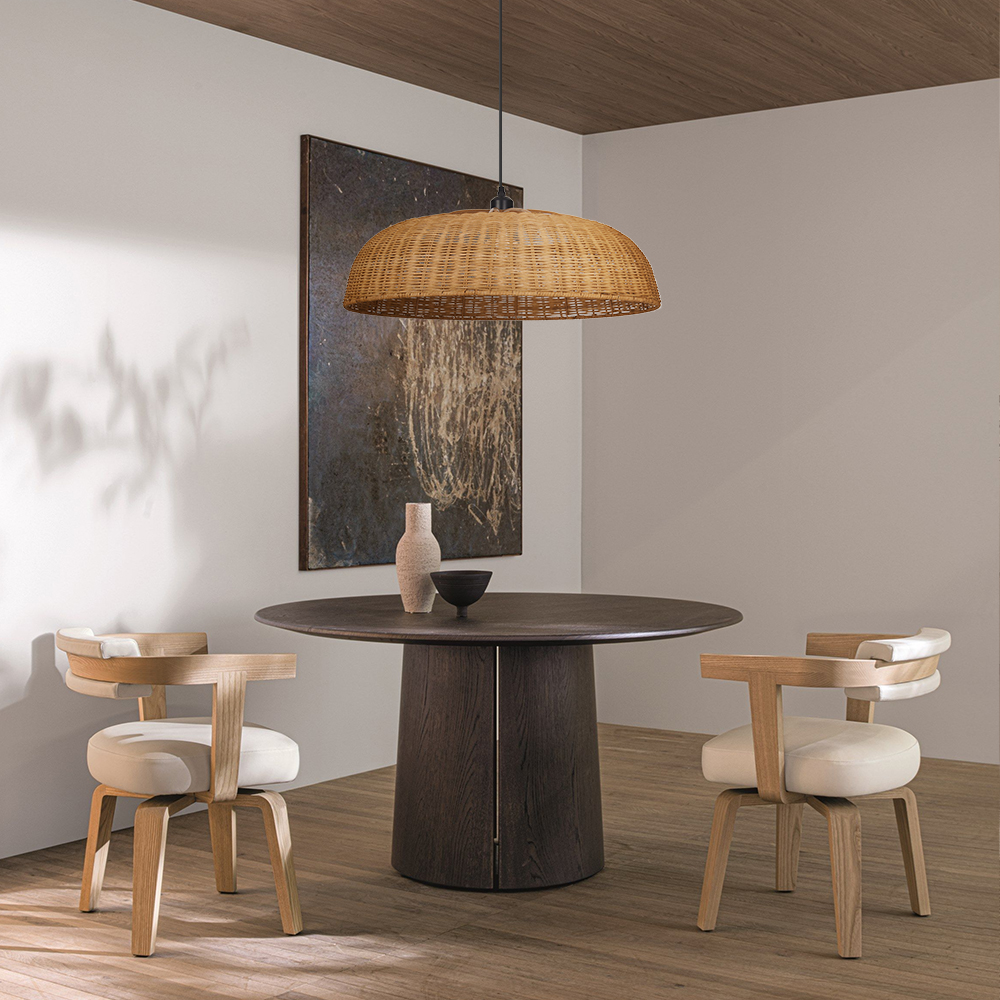 Artisan Wicker Woven Pendant Light Coastal Rattan Lamp for Kitchen & Dining Room