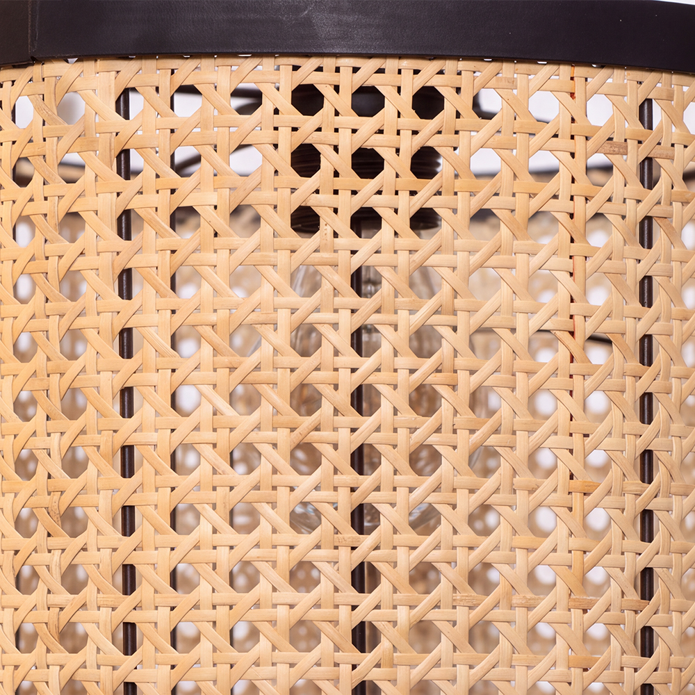 Modern Woven Rattan Dining Room Pendant Light Japanese Restaurants Decor Lamps