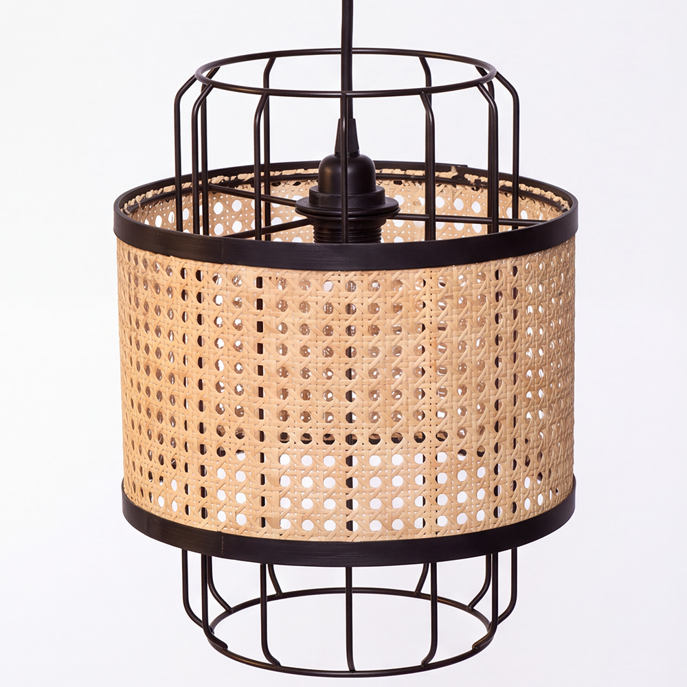 Modern Woven Rattan Dining Room Pendant Light Japanese Restaurants Decor Lamps