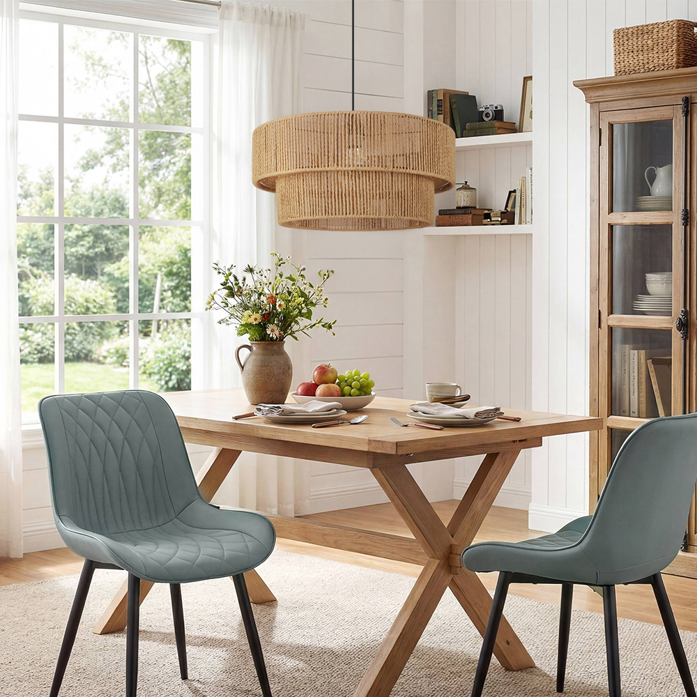 Hand-woven Hemp Rope Pendant Light with Plug Lighting for Living Rooms Kitchens