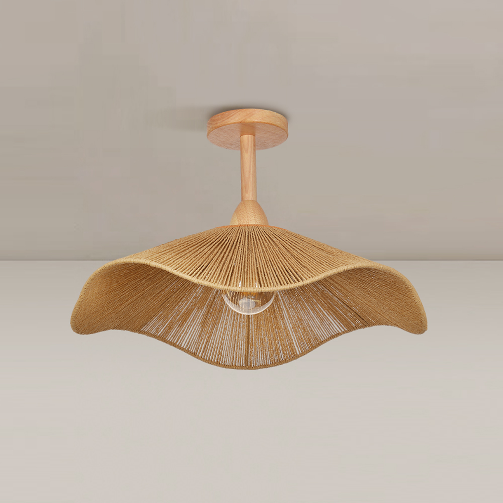 Decorative Flush Mount Rope Ceiling Light for Entryway Hallway