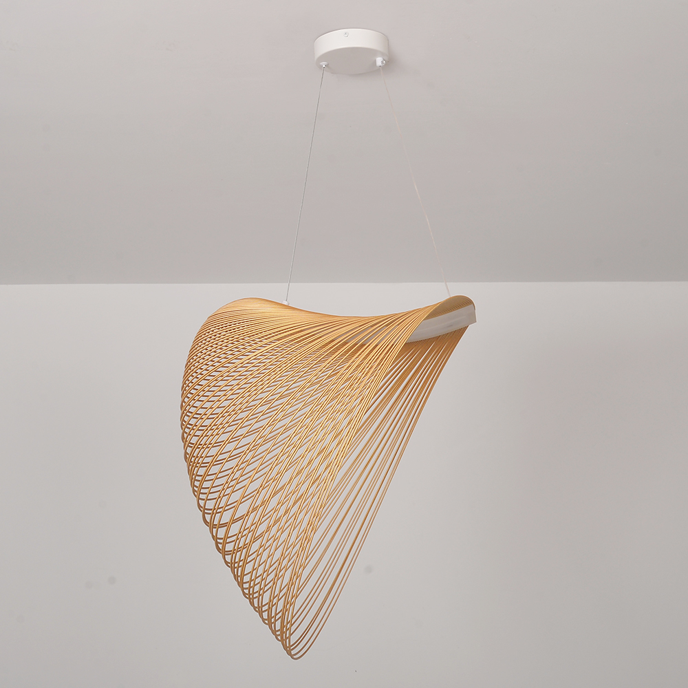 Nordic Minimalist Unique Bird's-Nest Wooden Pendant Light for Living Room, Dining Room, Bedroom