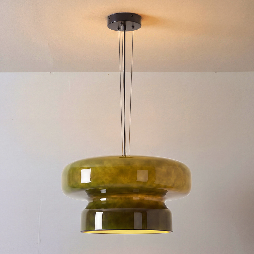 Nordic Glass Pendant Light Mid-Century Modern Minimalist Colored Glass Bar Ambient Light