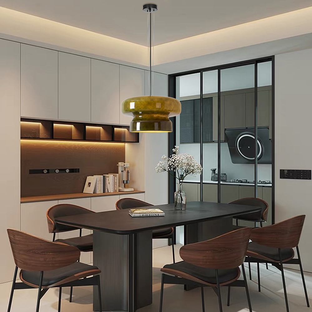 Nordic Glass Pendant Light Mid-Century Modern Minimalist Colored Glass Bar Ambient Light