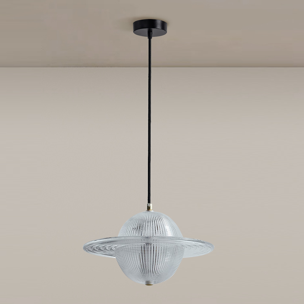 Nordic Small Planet Glass Pendant Light for Bedside Settings Commercial Spaces