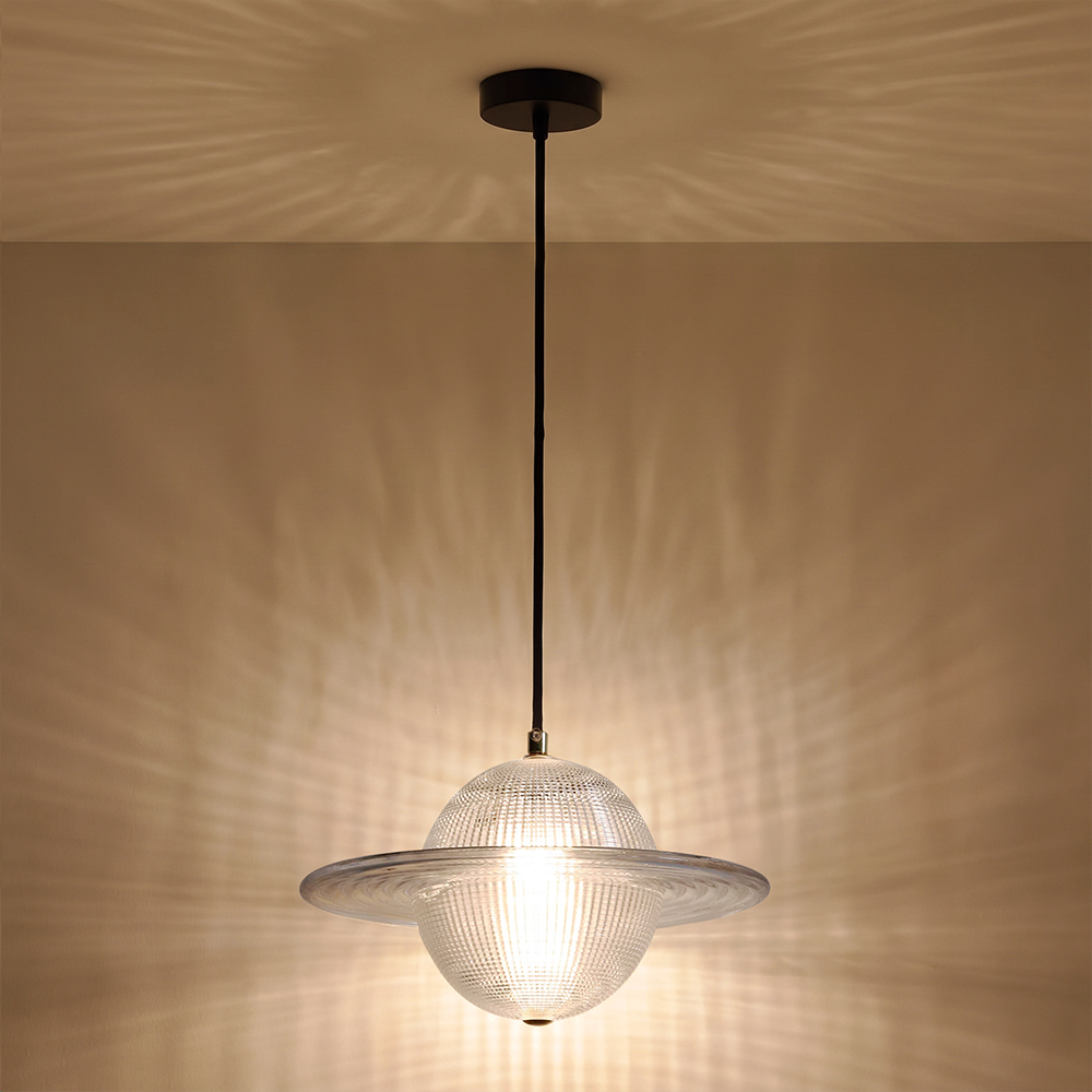 Nordic Small Planet Glass Pendant Light for Bedside Settings Commercial Spaces