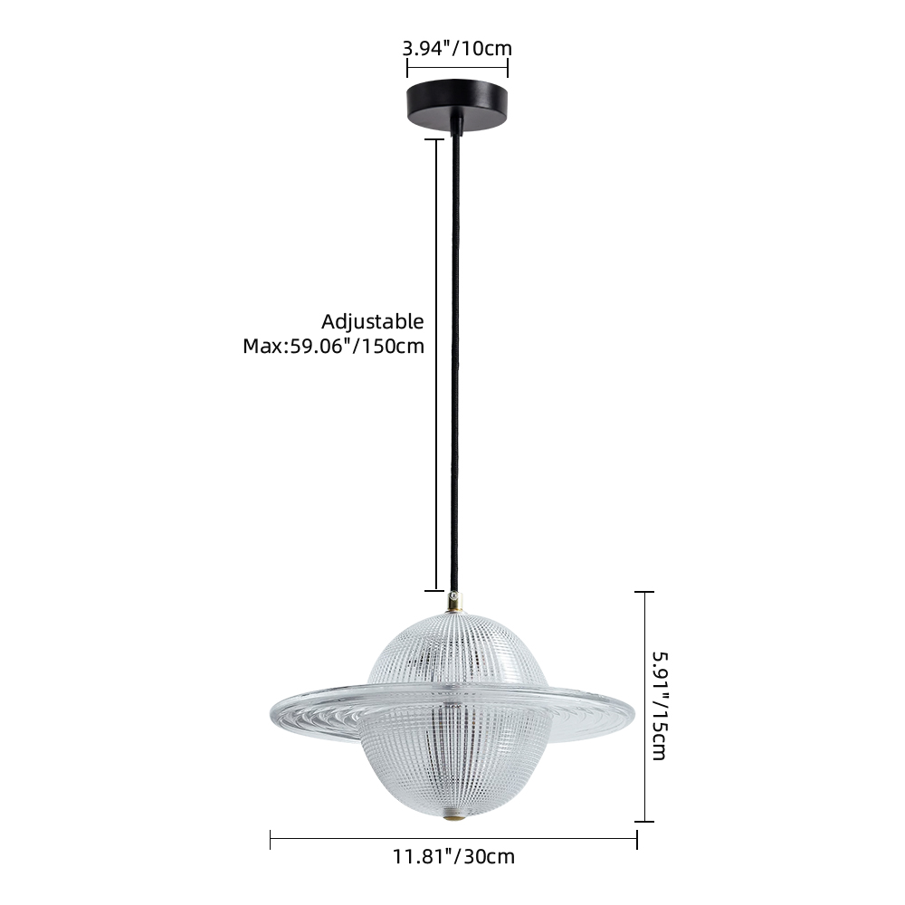 Nordic Small Planet Glass Pendant Light for Bedside Settings Commercial Spaces