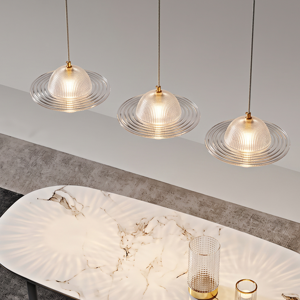 Nordic Small Planet Glass Pendant Light for Bedside Settings Commercial Spaces