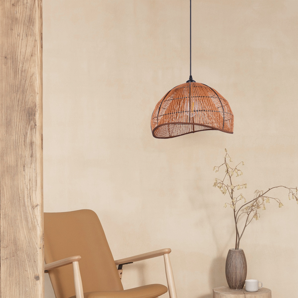 Handmade Dining room Rope Pendant Lights with Warm Glow
