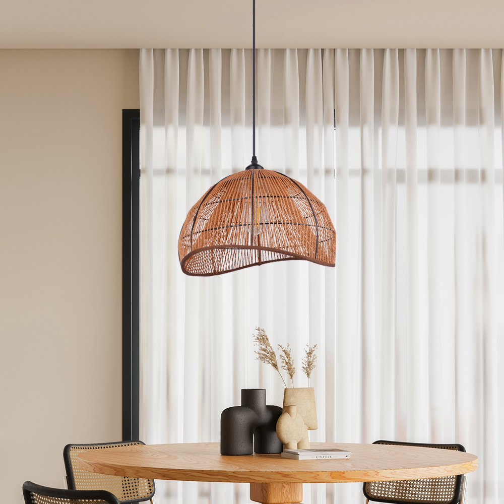 Handmade Dining room Rope Pendant Lights with Warm Glow