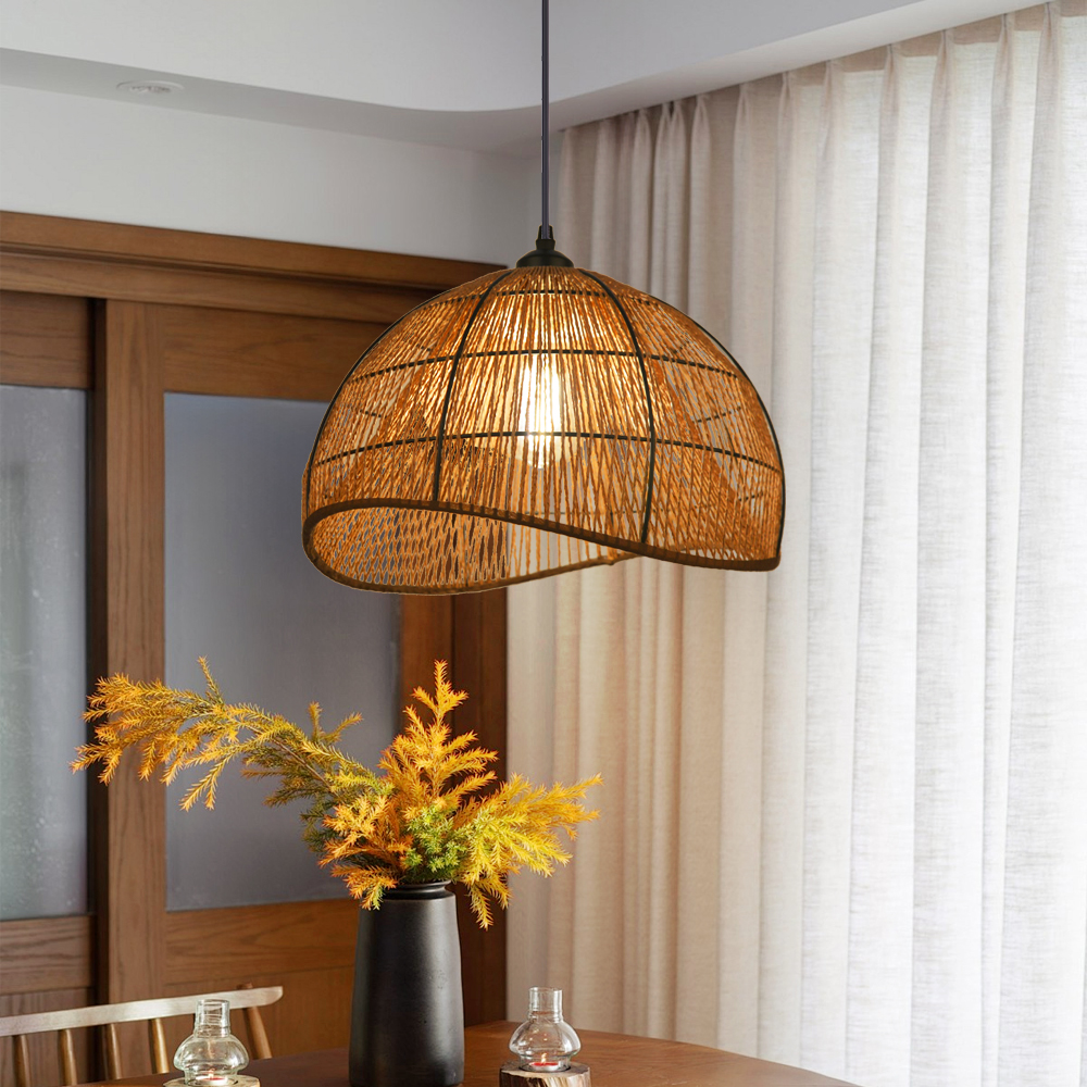 Handmade Dining room Rope Pendant Lights with Warm Glow