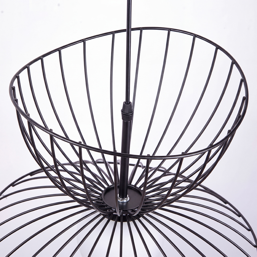 LOFT-style Straw Hat Metal Pendant Light Artistic Lighting for Dining Rooms, Bar Counters